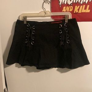 tripp nyc lace up mini skirt